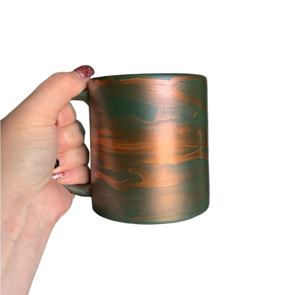 Green and Copper Starbucks Mug